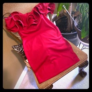 Red off the shoulder Mini Dress